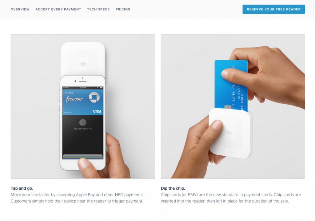 Apple Pay対応のSquareカードリーダー