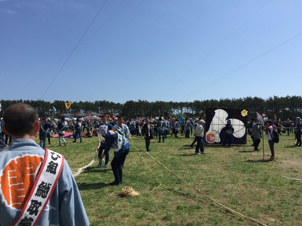 広沢ひ組の凧場での様子