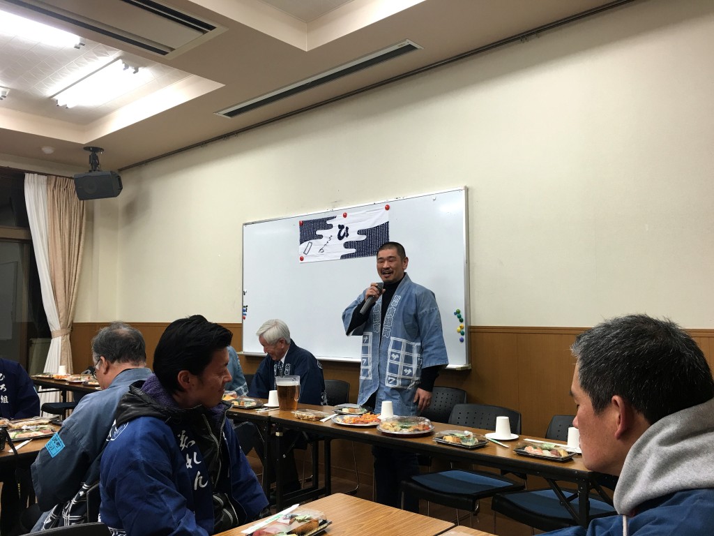平成28年度広沢町凧揚会ひ組発会式 組長挨拶