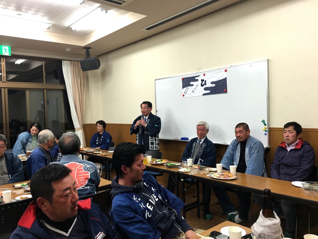 平成28年度広沢町凧揚会ひ組発会式 衆議院議員 塩谷立氏ご挨拶と浜松市議会議員 須藤京子氏